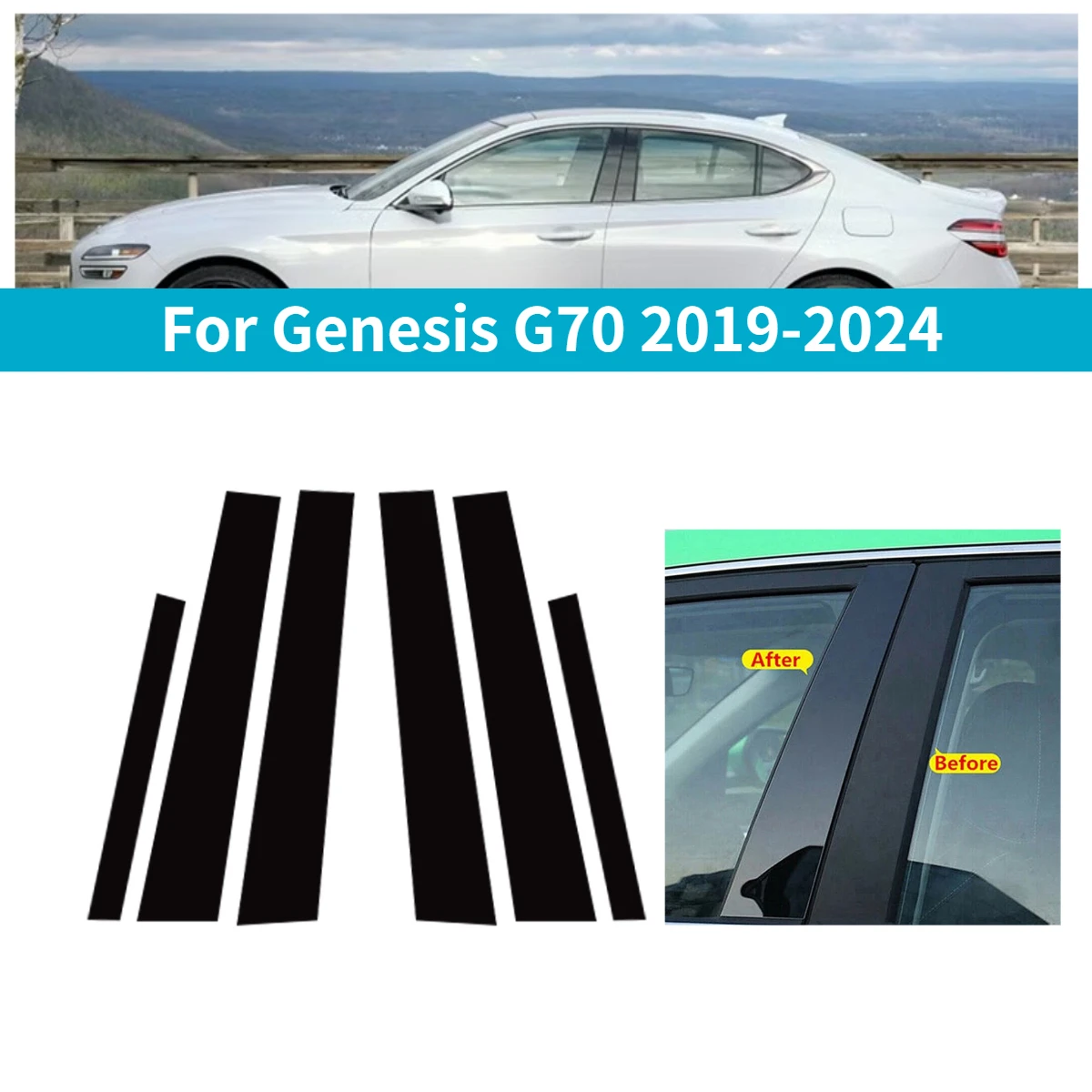 6Pcs Glossy Black Pillar Posts For Genesis G70 2019 2010 2011 2012-2024 Car Door Window Decoration Sticker Cover Auto Accessory
6Pcs Glossy Black Pillar Posts For Genesis G70 2019 2010 2011 2012-2024 Car Door Window Decoration Sticker Cover Auto Accessory
