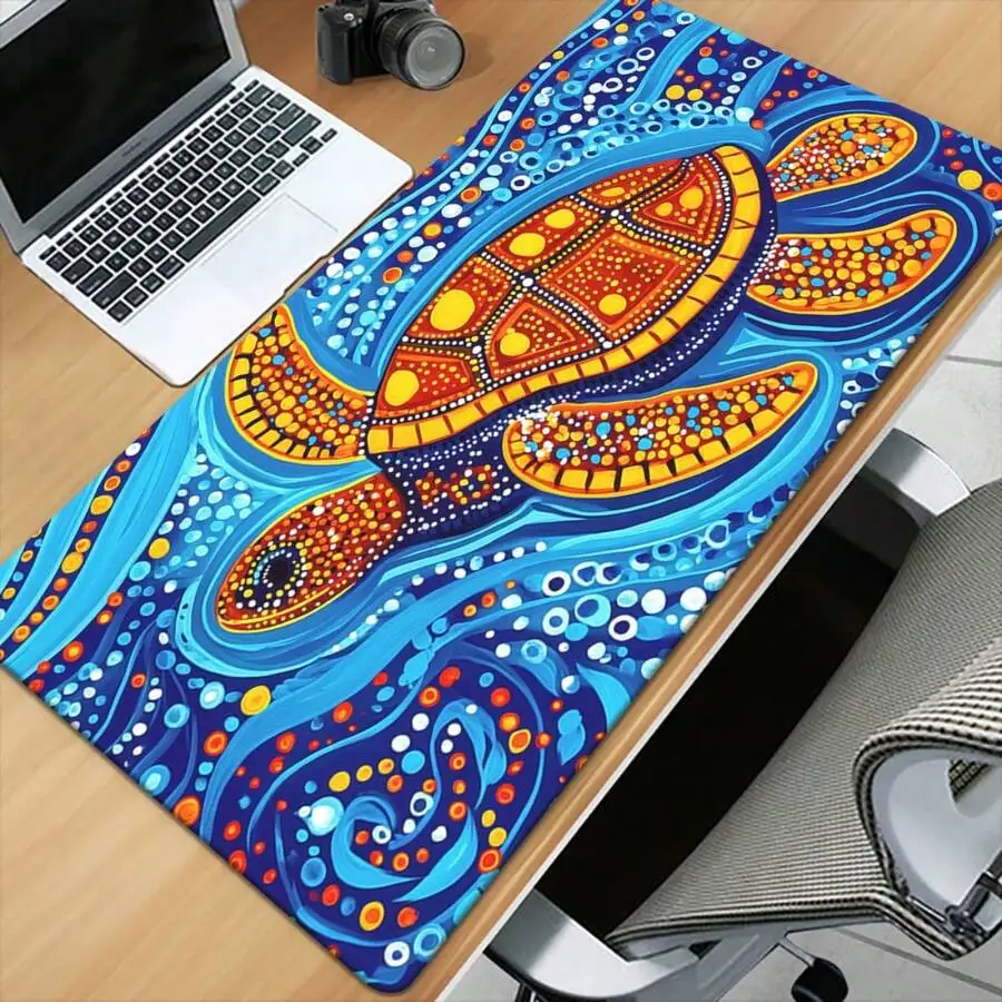 Vibrant Turtle Mouse Pad For Gaming Office Laptop Desk Rubber Mouse Mat