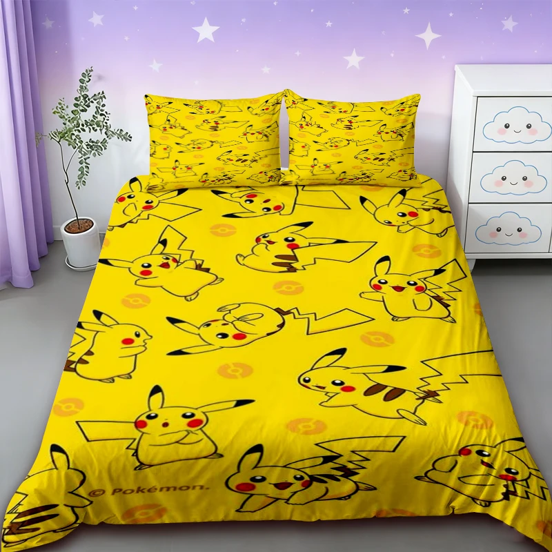 Pikachu Bedding Set Cartoon Anime Children Bedroom Quilt Cover Boy Girl Bedclothes Single Double King Pikachu Duvet Cover Gift
Pikachu Bedding Set Cartoon Anime Children Bedroom Quilt Cover Boy Girl Bedclothes Single Double King Pikachu Duvet Cover Gift