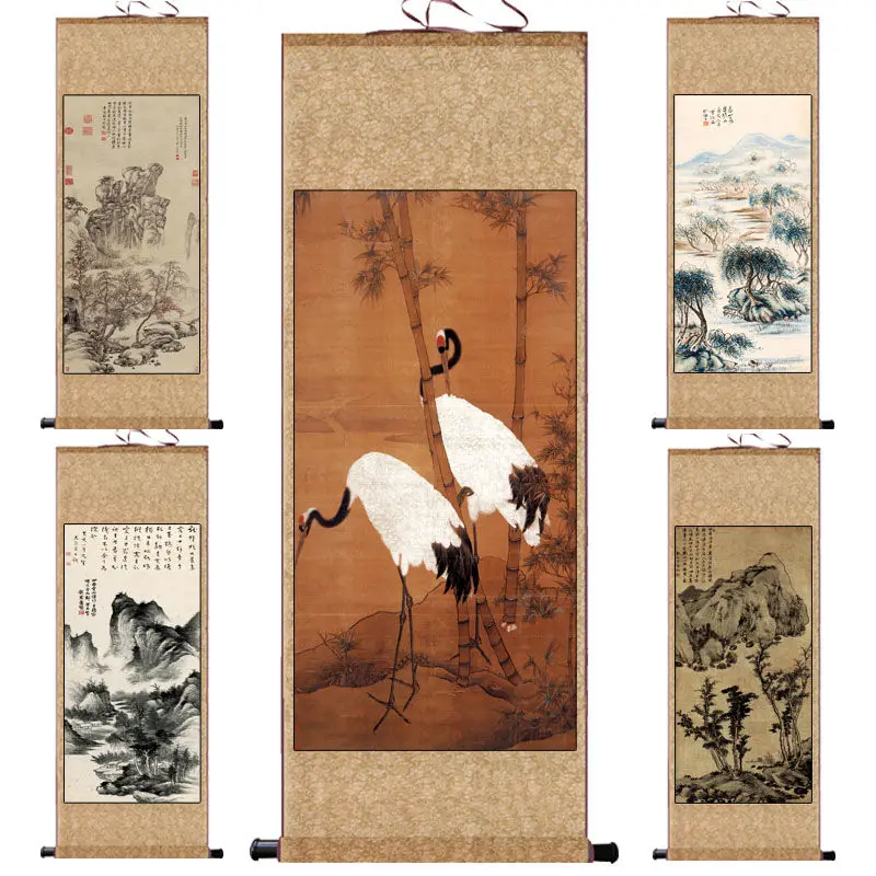 Chinese Style Landscape Scroll Painting Vintage Room Decor Aesthetic Living Room Office Home Decoration Wall Art Picture Hanging
Chinese Style Landscape Scroll Painting Vintage Room Decor Aesthetic Living Room Office Home Decoration Wall Art Picture Hanging