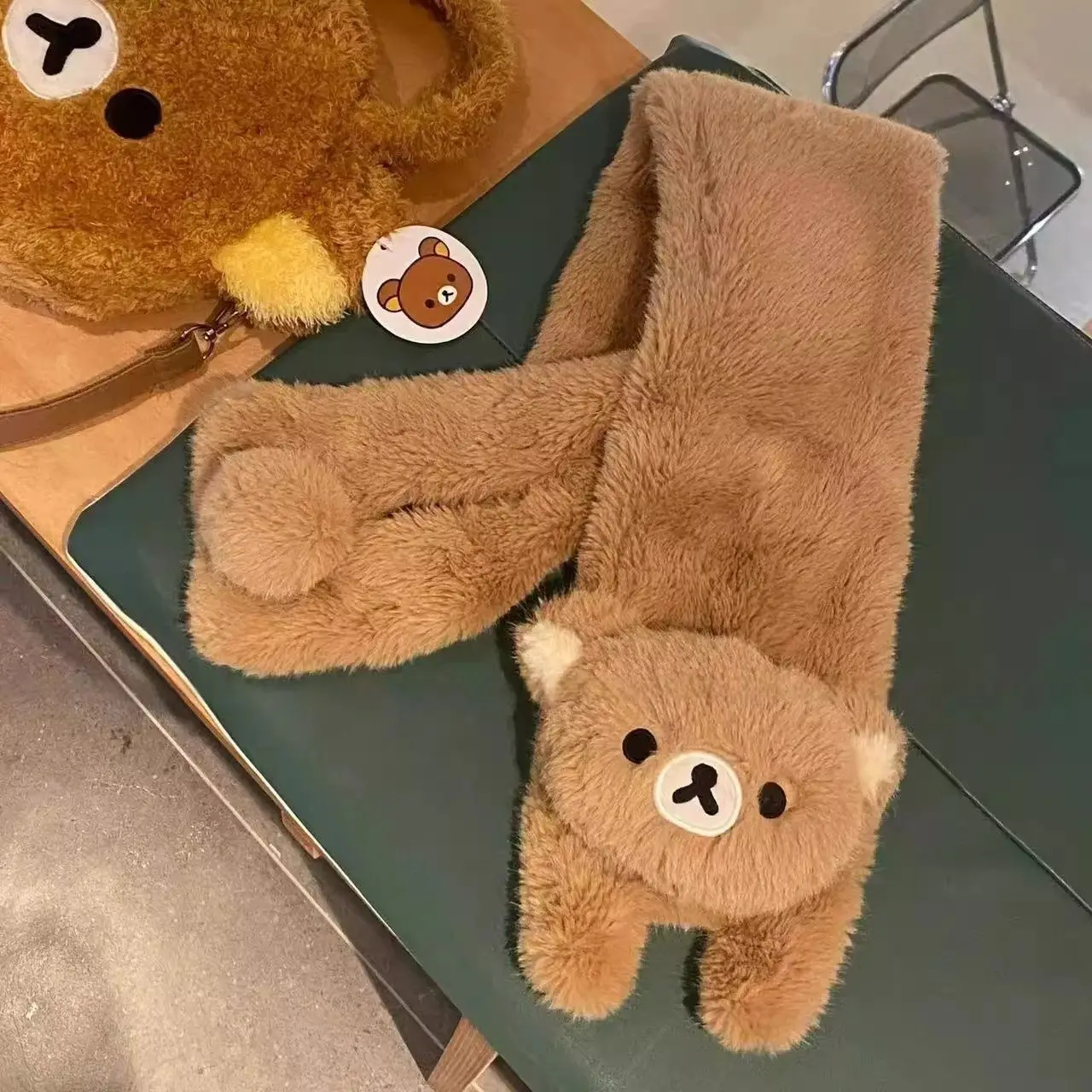 Rilakkumas Cute Cartoon Scarf Kawaii Winter Autumn Warm Plush Neck Scarf Soft Comfortable Windproof Shawl for Women Girls Gift
Rilakkumas Cute Cartoon Scarf Kawaii Winter Autumn Warm Plush Neck Scarf Soft Comfortable Windproof Shawl for Women Girls Gift