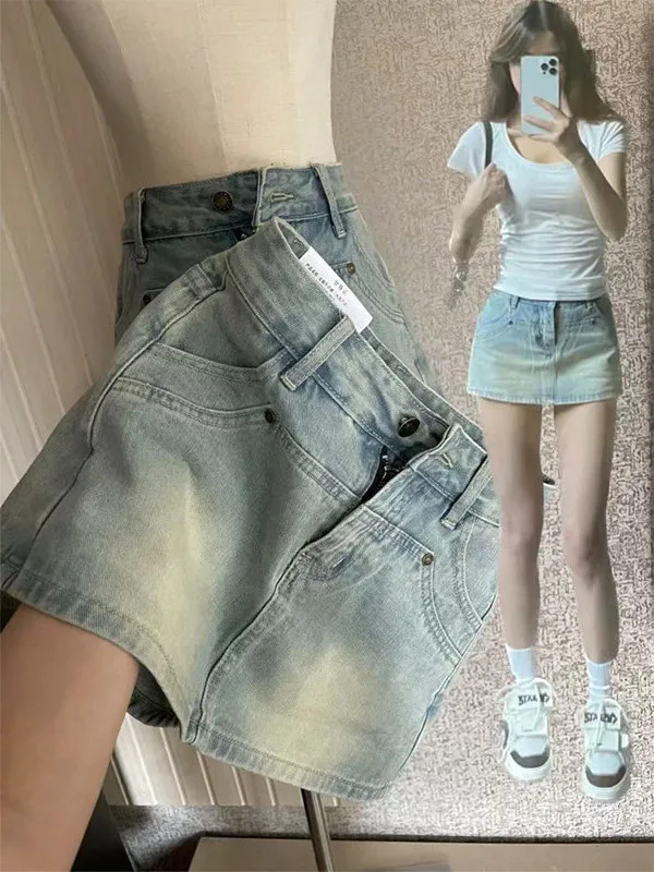 Slim Fit A-Line Denim Skirt Pants Women's Summer New Style Versatile High Waist Straight Leg Jeans Casual Daily Wear
Slim Fit A-Line Denim Skirt Pants Women's Summer New Style Versatile High Waist Straight Leg Jeans Casual Daily Wear