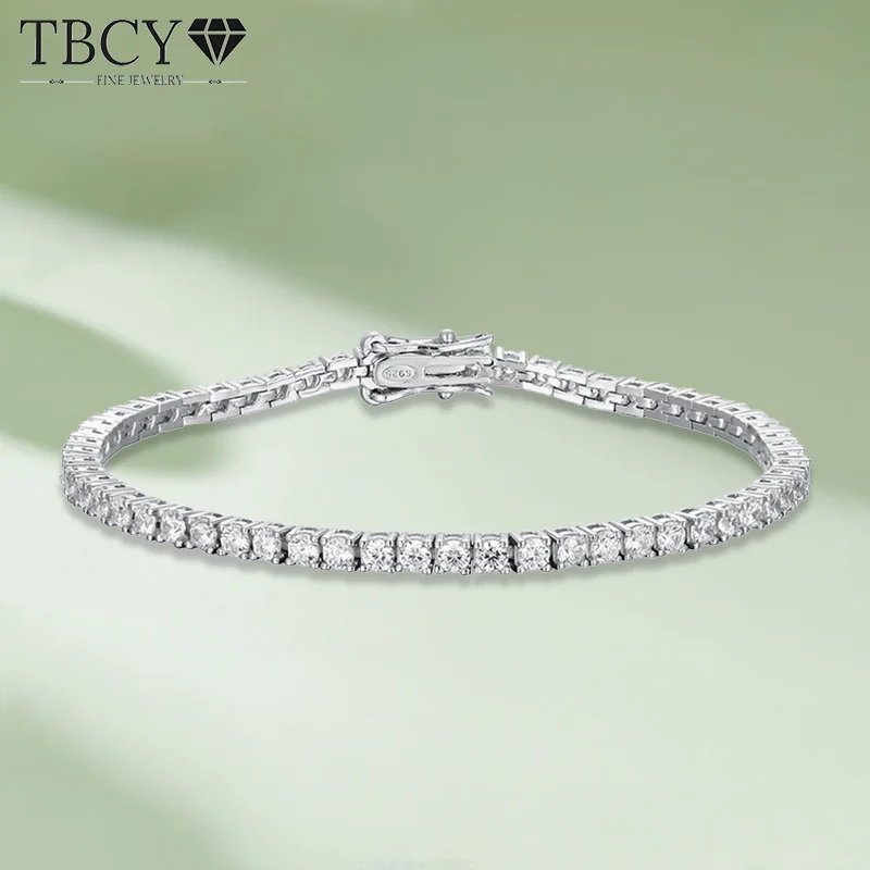 TBCYD 2.5mm D Color VVS1 Moissanite Tennis Bracelet For Women Men GRA Certified S925 Silver Hip Hop Fashion Hand Chain Jewelry
TBCYD 2.5mm D Color VVS1 Moissanite Tennis Bracelet For Women Men GRA Certified S925 Silver Hip Hop Fashion Hand Chain Jewelry