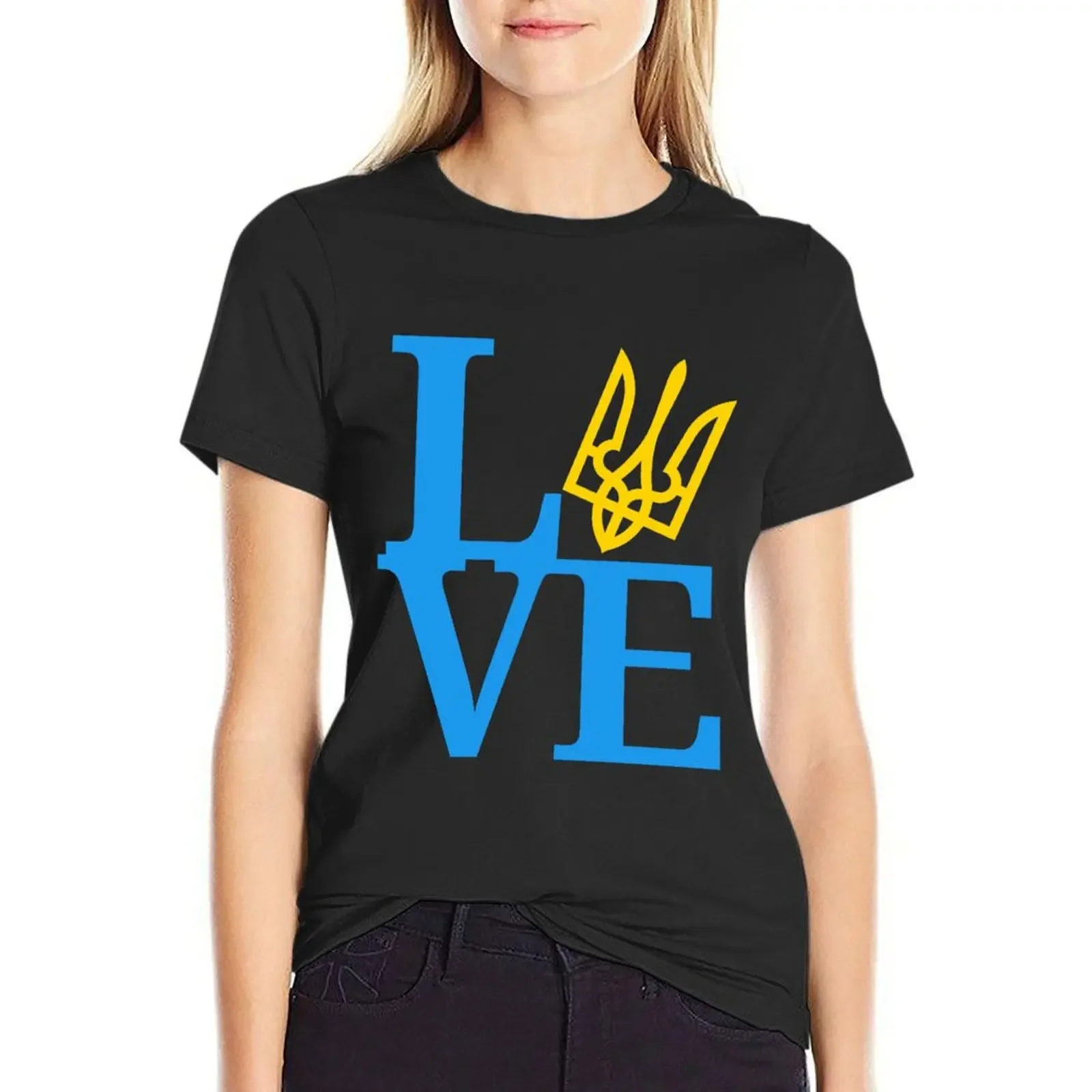 Tryzub Love T-Shirt new edition Blouse plus size tops cute clothes t shirts for Women
Tryzub Love T-Shirt new edition Blouse plus size tops cute clothes t shirts for Women