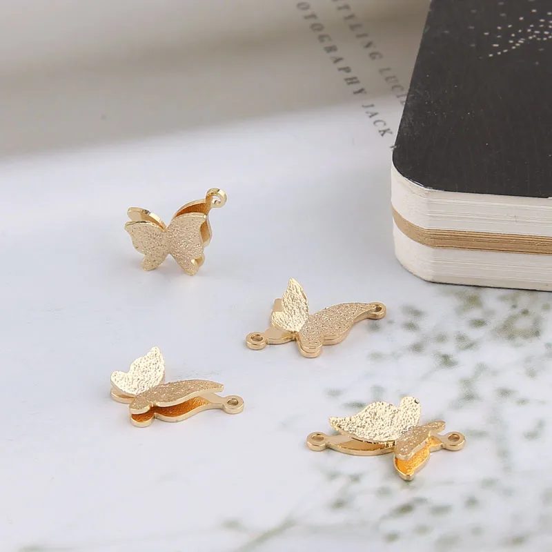 10pcs Diy Accessories Copper Plated Gold Color Frosted Bright Butterfly Double Hanging Single Hanging Butterfly Pendant Charms
10pcs Diy Accessories Copper Plated Gold Color Frosted Bright Butterfly Double Hanging Single Hanging Butterfly Pendant Charms