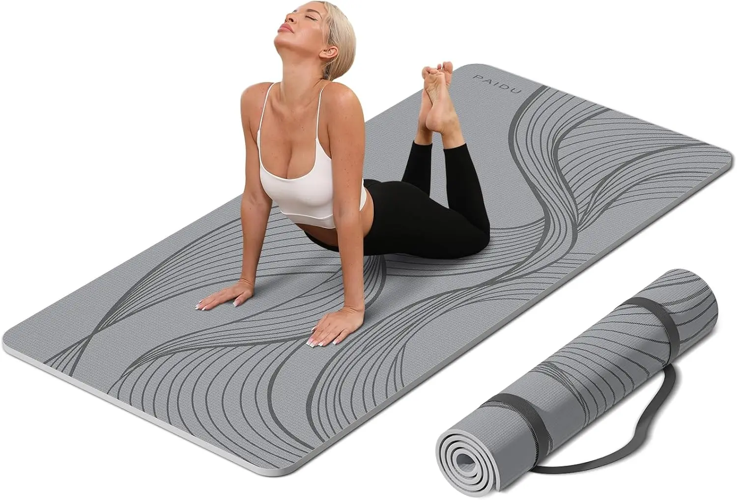 Large Yoga Mat 72x36x0.4in Extra Wide Thick Non Slip Exercise Mat for Stretching Yoga Studio Gym Home Workouts
Large Yoga Mat 72x36x0.4in Extra Wide Thick Non Slip Exercise Mat for Stretching Yoga Studio Gym Home Workouts