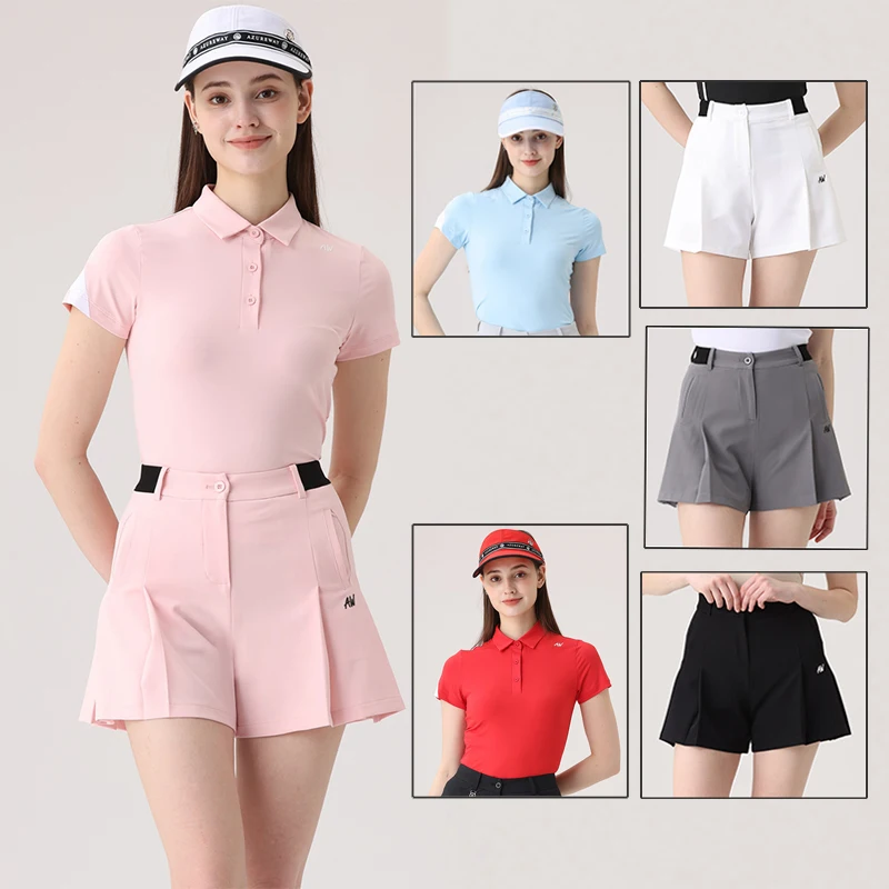 Azureway Women Sports Breathable Golf Tops Summer Short Sleeved T-shirt Ladies Pleated A-line Shorts Casual Teenice Golf Skirt
Azureway Women Sports Breathable Golf Tops Summer Short Sleeved T-shirt Ladies Pleated A-line Shorts Casual Teenice Golf Skirt