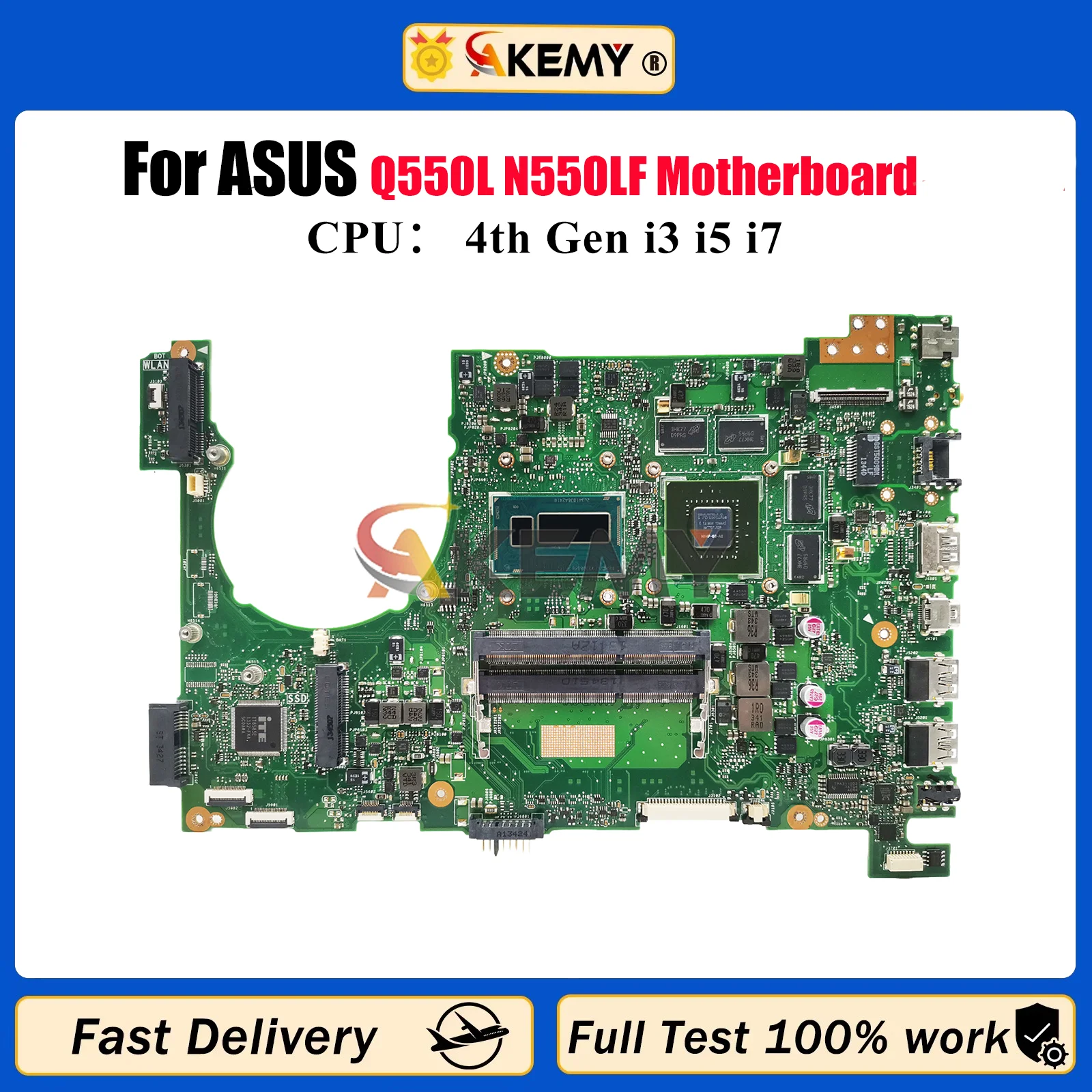 N550LF Laptop Motherboard For ASUS ROG N550L Q550L N550LF Notebook Mainboard With i3 i5 i7 CPU 100% tests OK fast shipping stk
N550LF Laptop Motherboard For ASUS ROG N550L Q550L N550LF Notebook Mainboard With i3 i5 i7 CPU 100% tests OK fast shipping stk