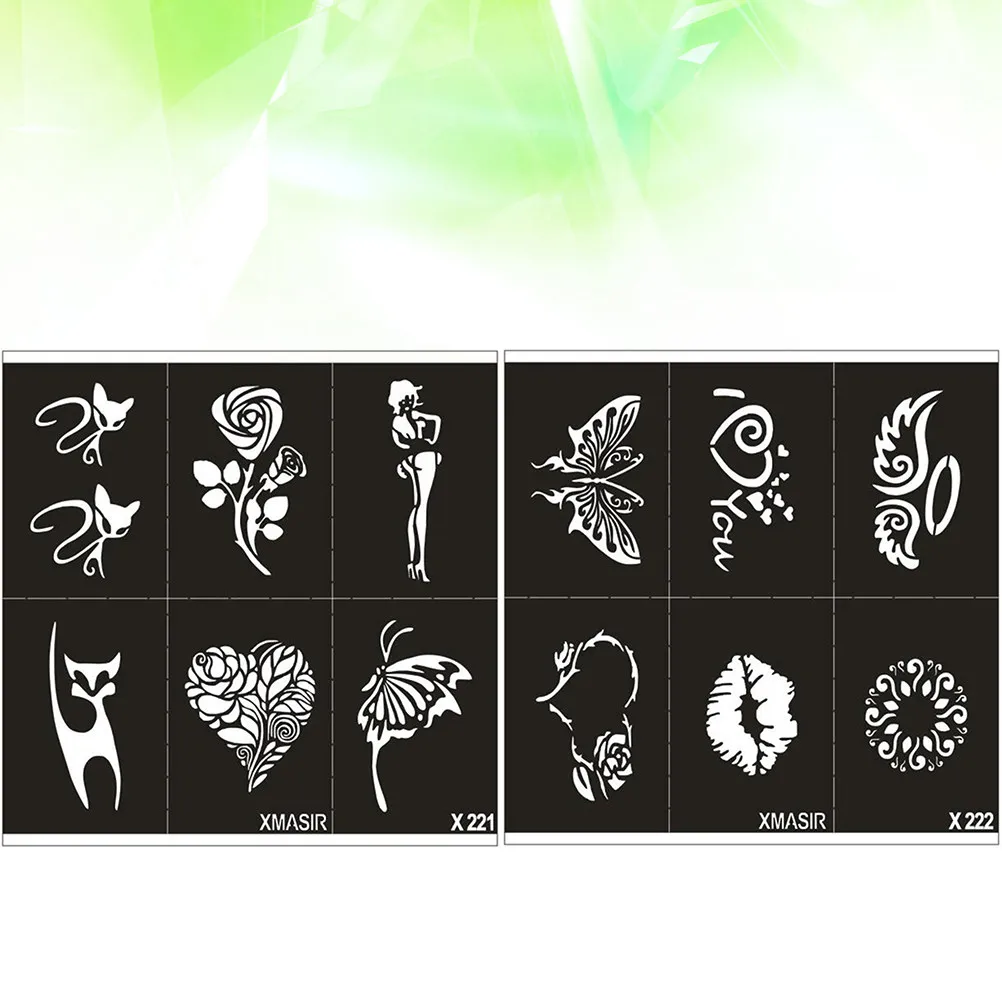 2 Sheets Precise Cut Stencils Tiger Card Hollow-out Templates for Glitter Tattoos
2 Sheets Precise Cut Stencils Tiger Card Hollow-out Templates for Glitter Tattoos