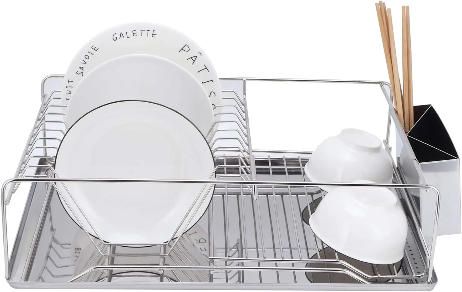 Dish Rack, Dish Drying Rack, Stainless Steel KitcheBowl Dish Chopsticks Storage Shelf Organizer Kitchenware with DraiBoard
Dish Rack, Dish Drying Rack, Stainless Steel KitcheBowl Dish Chopsticks Storage Shelf Organizer Kitchenware with DraiBoard