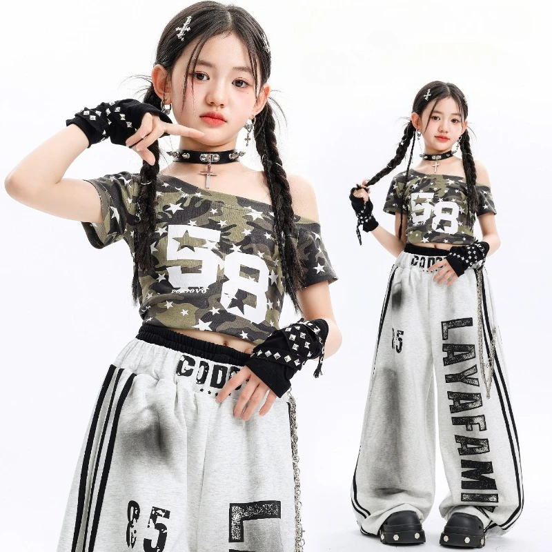 New Girls Hip Hop Street Dance Clothes Set Short Sleeve Top Baggy Pants Outfits Group Cool Catwalk Stage Performance Costume
New Girls Hip Hop Street Dance Clothes Set Short Sleeve Top Baggy Pants Outfits Group Cool Catwalk Stage Performance Costume
