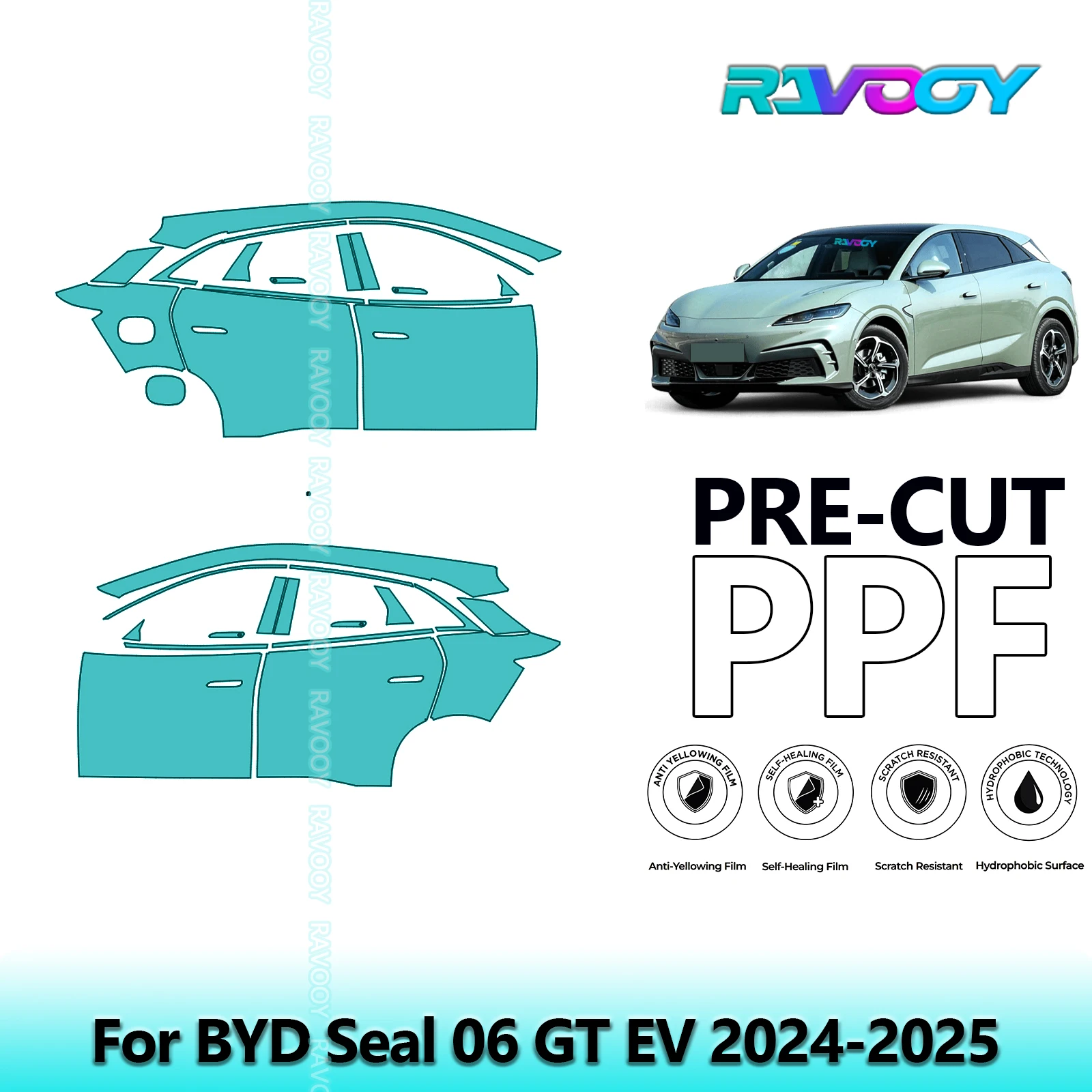 For BYD Seal 06 GT EV 2024-2025 8.5mil Clear Matte Pre-Cut PPF Door & A/B Pillar Kit TPU Paint Protection Film Set
For BYD Seal 06 GT EV 2024-2025 8.5mil Clear Matte Pre-Cut PPF Door & A/B Pillar Kit TPU Paint Protection Film Set