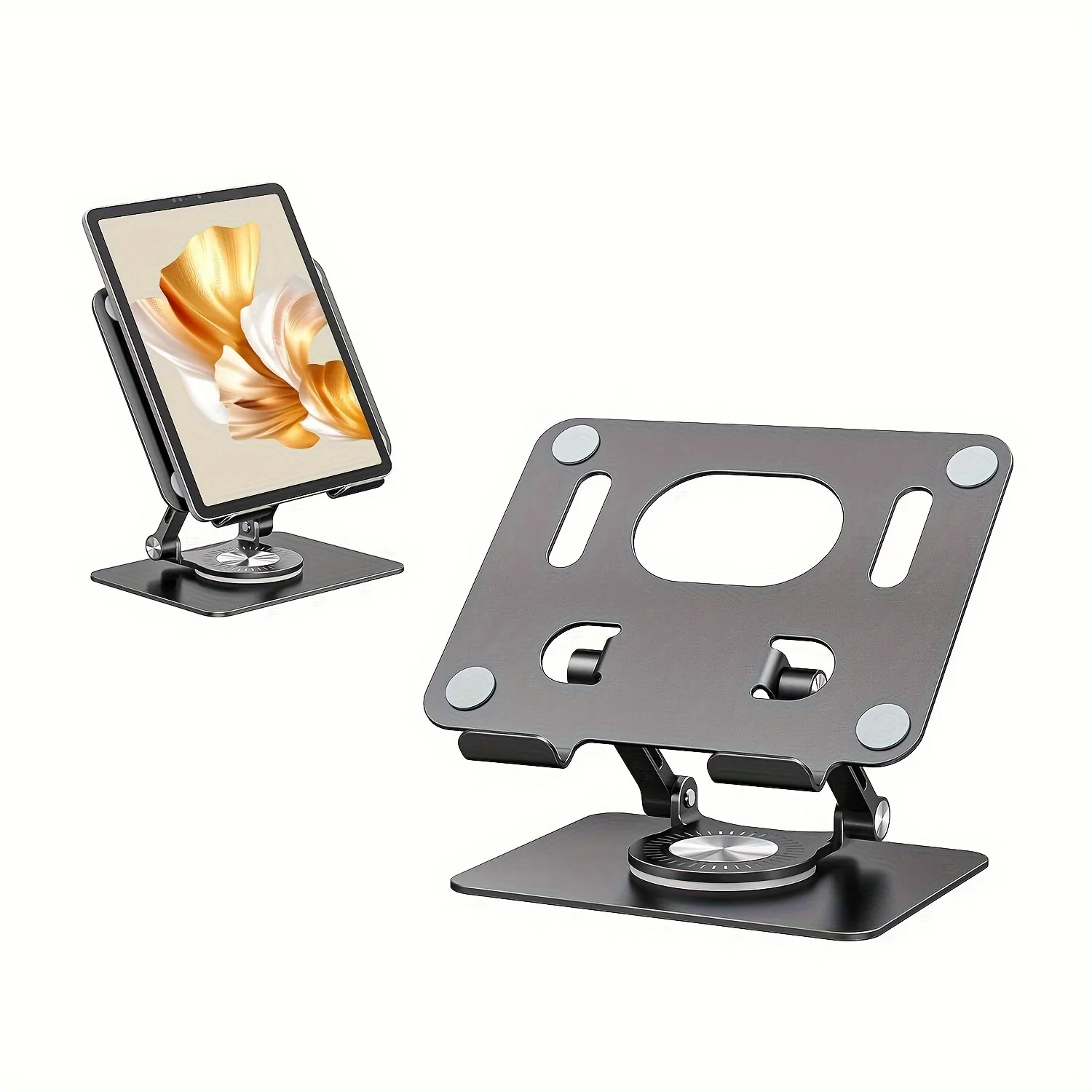 Tablet stand with degree rotating base, aluminum tablet stand, universal tablet stand for smartphones and tablets, black
Tablet stand with degree rotating base, aluminum tablet stand, universal tablet stand for smartphones and tablets, black