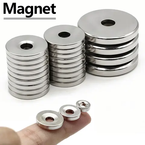 Super Powerful Round Magnet with holes Neodymium Magnet NdfeB N35 Strong Permanent Magnetic imanes Refrigerator DIY