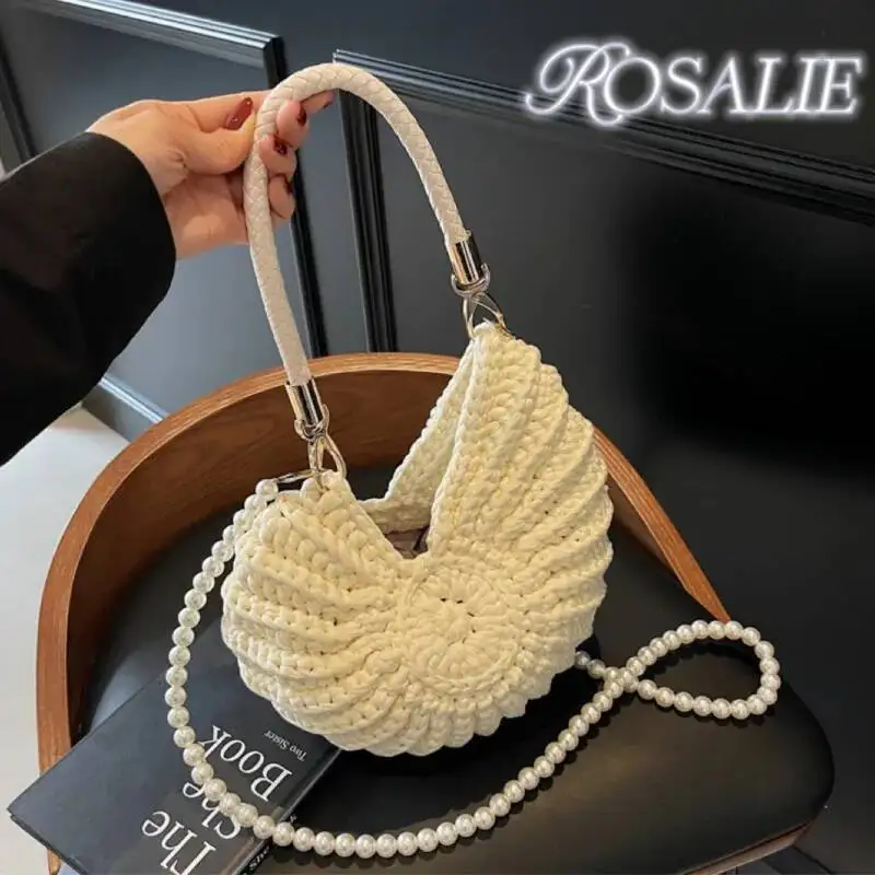 Unique Woven Conch Shaped Shoulder Bags Women's 2025 New Creative Luxury Pearls Chains Handmade Crossbody Bag Novelty Handbags
Unique Woven Conch Shaped Shoulder Bags Women's 2025 New Creative Luxury Pearls Chains Handmade Crossbody Bag Novelty Handbags