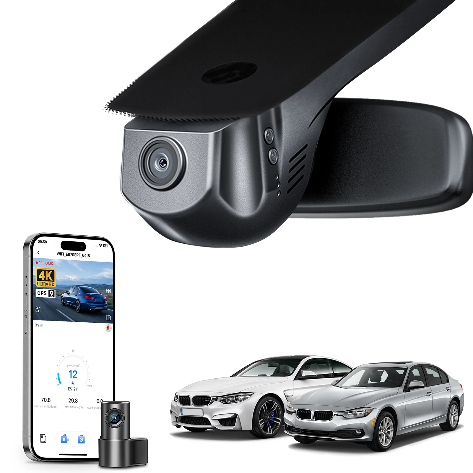 Mangoal 4K Dash Cam For BMW 3-Series Gen6 F30 F31 F34 F35 M3 F80 Dash Car Camera 2012-2019 GPS WiFi & APP Plug and Play
Mangoal 4K Dash Cam For BMW 3-Series Gen6 F30 F31 F34 F35 M3 F80 Dash Car Camera 2012-2019 GPS WiFi & APP Plug and Play