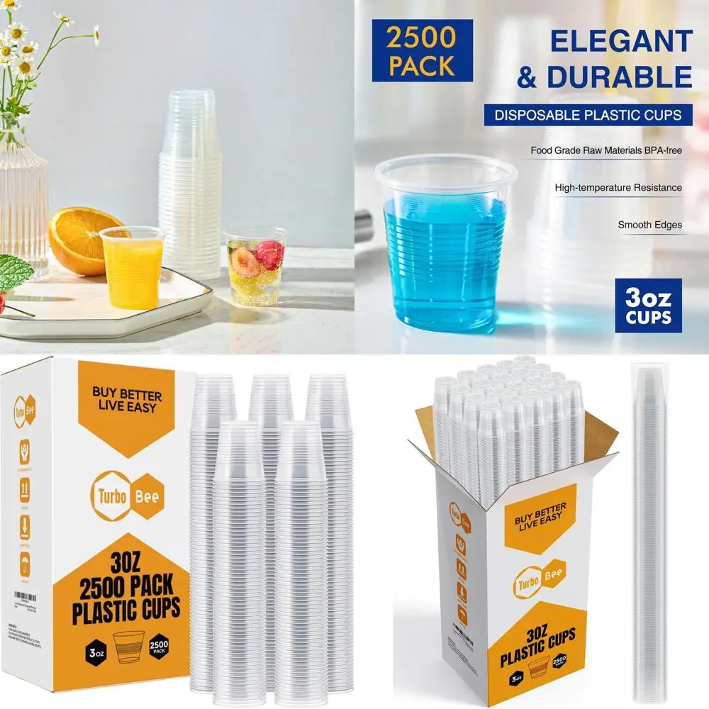 3oz Disposable Cups - 2500 Pack, Ideal for Tasting, Sampling, and Small Beverages
3oz Disposable Cups - 2500 Pack, Ideal for Tasting, Sampling, and Small Beverages