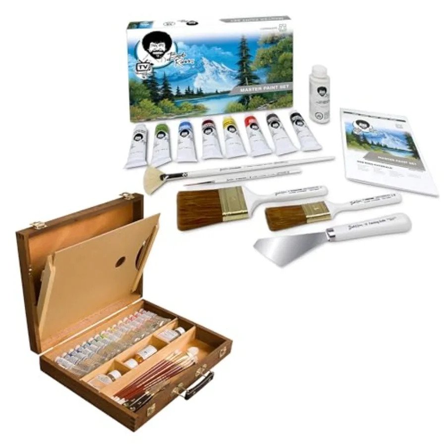 Bob Ross Master Artist Oil Paint Set Includes Wood Art ply Carrying Storage Case Sketchbox w/Palette
Bob Ross Master Artist Oil Paint Set Includes Wood Art ply Carrying Storage Case Sketchbox w/Palette