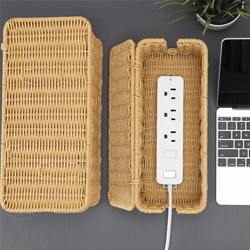 A84E-Handwoven 2-Pack Imitation Rattan Cable Organizer And Hider Boxes For Home Decor
A84E-Handwoven 2-Pack Imitation Rattan Cable Organizer And Hider Boxes For Home Decor