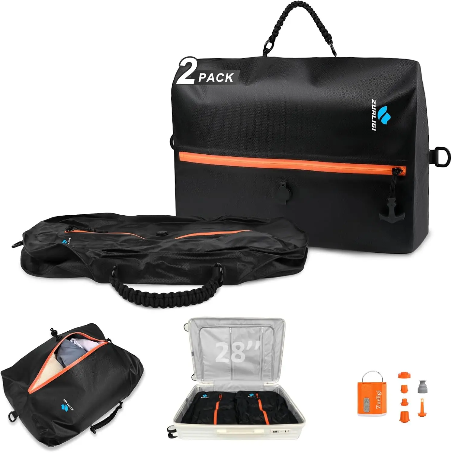 Travel Vacuum Compression Bags with Pump 39L Reusable Waterproof Packing Cubes for Clothes Luggage 2 Pack
Travel Vacuum Compression Bags with Pump 39L Reusable Waterproof Packing Cubes for Clothes Luggage 2 Pack