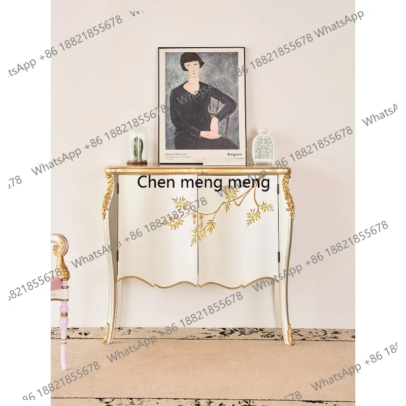 French light luxury solid wood porch cabinet, champagne gold double door storage, European style, carved decorative cabinet
French light luxury solid wood porch cabinet, champagne gold double door storage, European style, carved decorative cabinet