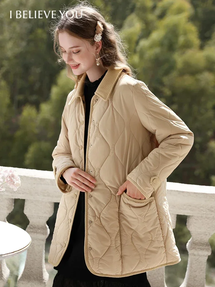I BELIEVE YOU Khaki Lapel Women's Padded Jacket Winter 2024 New Medium Long Trendy Parkas Warm Basics Quilted Coats 2234155359
I BELIEVE YOU Khaki Lapel Women's Padded Jacket Winter 2024 New Medium Long Trendy Parkas Warm Basics Quilted Coats 2234155359
