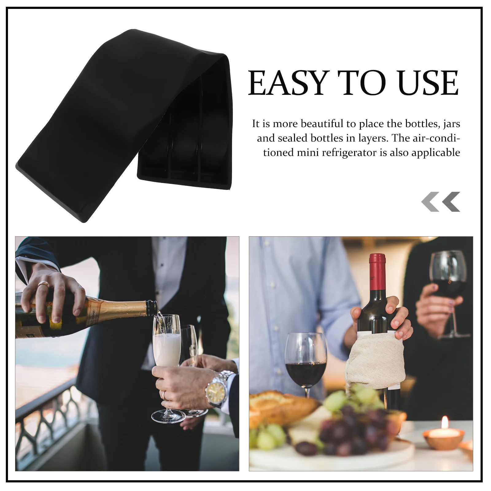 2Pcs Silicone Wine Bottle Stacker Creative Folding Non-Slip Holder for Party Bar Home Modern Wine Storage Rack Organizer
2Pcs Silicone Wine Bottle Stacker Creative Folding Non-Slip Holder for Party Bar Home Modern Wine Storage Rack Organizer