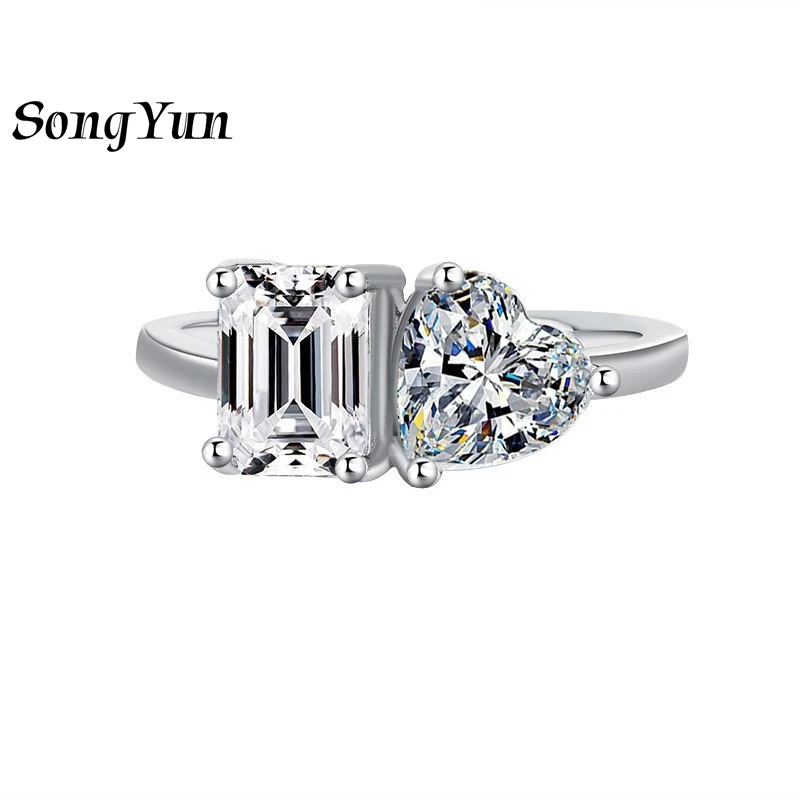 SONGYUN Luxury Jewelry 925 Sterling Silver Ring Round Moissanite Wedding Ring for Wife 18K Real Gold Plated MST Patent Jewellery
SONGYUN Luxury Jewelry 925 Sterling Silver Ring Round Moissanite Wedding Ring for Wife 18K Real Gold Plated MST Patent Jewellery
