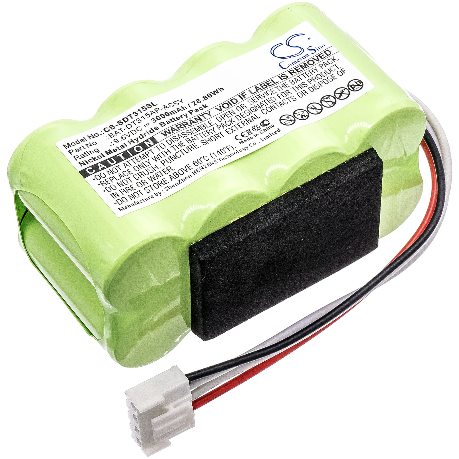 Cameron Sino 9.6V 3000mAh replacement Battery BAT-DT315AP-ASSY, BAT-DT315A/P for Shimpo DT-315A Stroboscope
Cameron Sino 9.6V 3000mAh replacement Battery BAT-DT315AP-ASSY, BAT-DT315A/P for Shimpo DT-315A Stroboscope