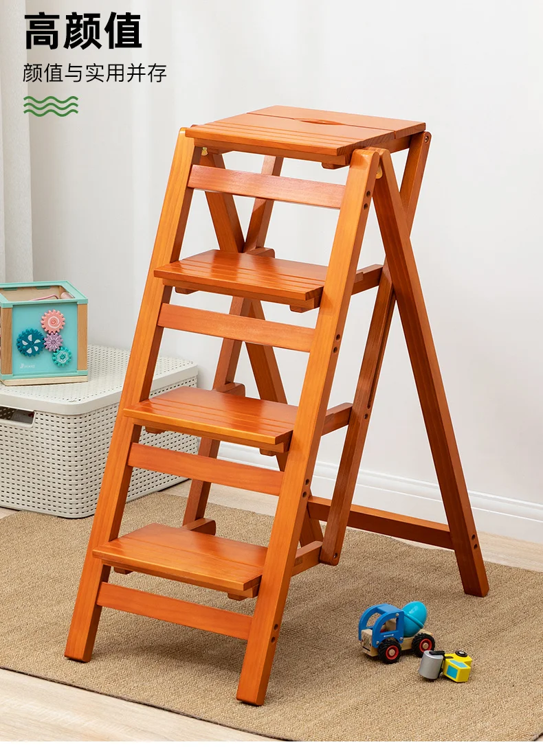 Solid wood folding ladder chair Household ladder chair Dual-purpose ladder stool Indoor multi-functional climbing tread stairs
Solid wood folding ladder chair Household ladder chair Dual-purpose ladder stool Indoor multi-functional climbing tread stairs