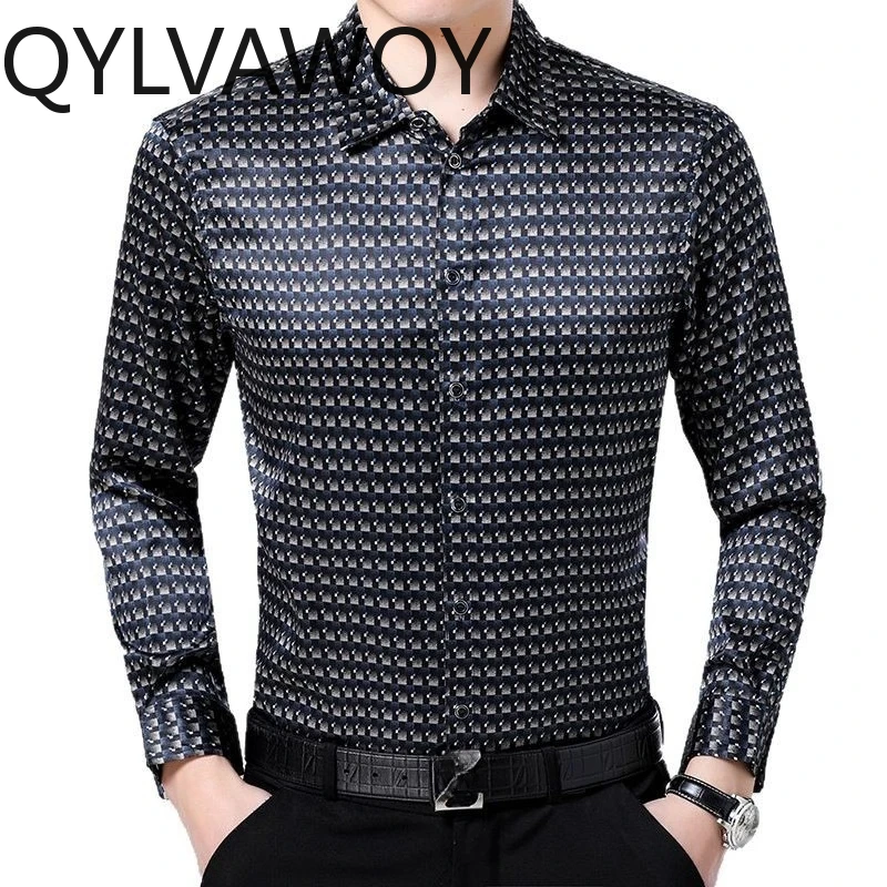 QYLVAWOY Men's Shirts Floral Long Sleeve Shirt 92.5% Mulberry Silk Shirts for Man Spring Summer Tops Camisas De Hombre High-end
QYLVAWOY Men's Shirts Floral Long Sleeve Shirt 92.5% Mulberry Silk Shirts for Man Spring Summer Tops Camisas De Hombre High-end