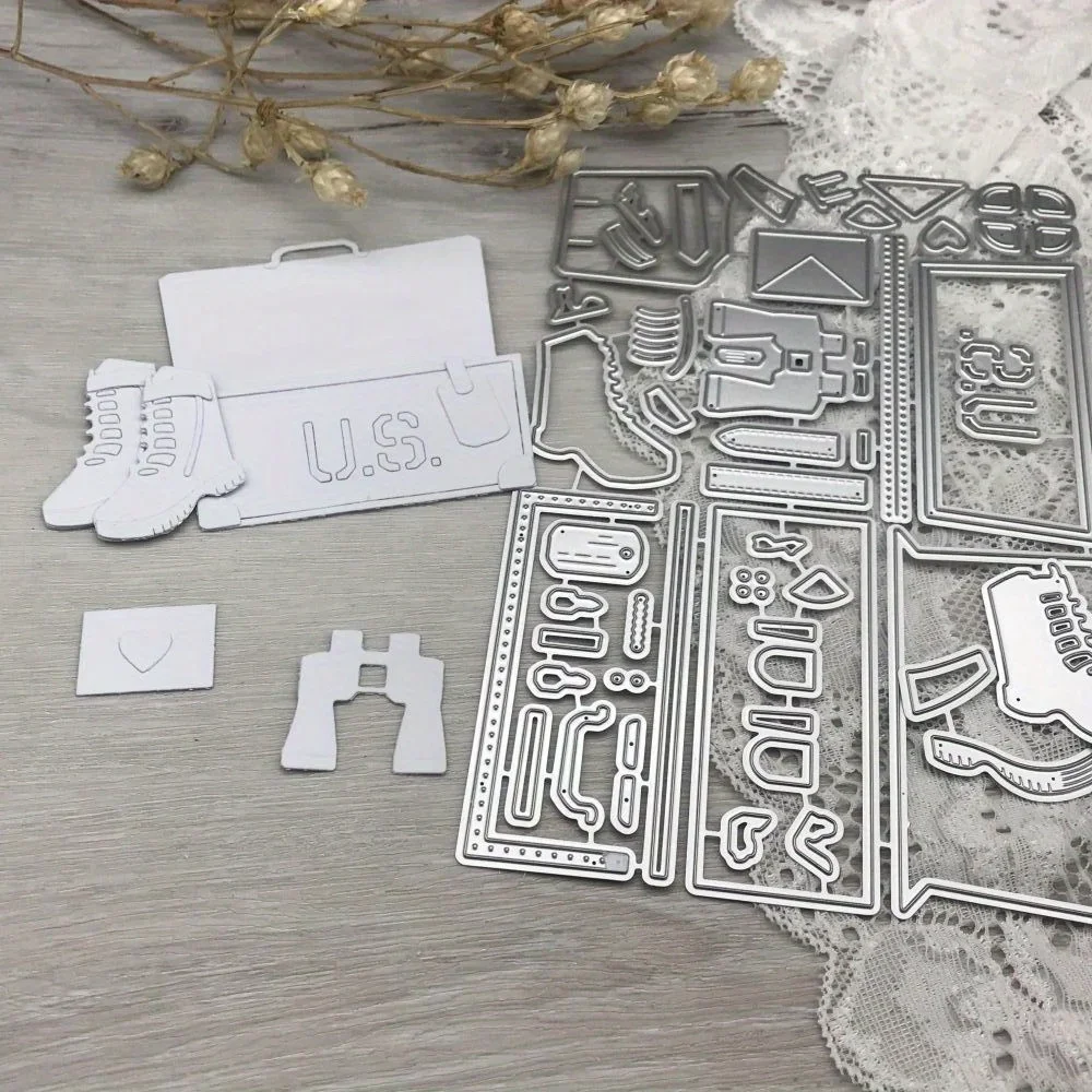 1pcs metal cutting dies cut die mold Luggage soldier costume decoration Scrapbook paper craft blade punch stencils dies
1pcs metal cutting dies cut die mold Luggage soldier costume decoration Scrapbook paper craft blade punch stencils dies