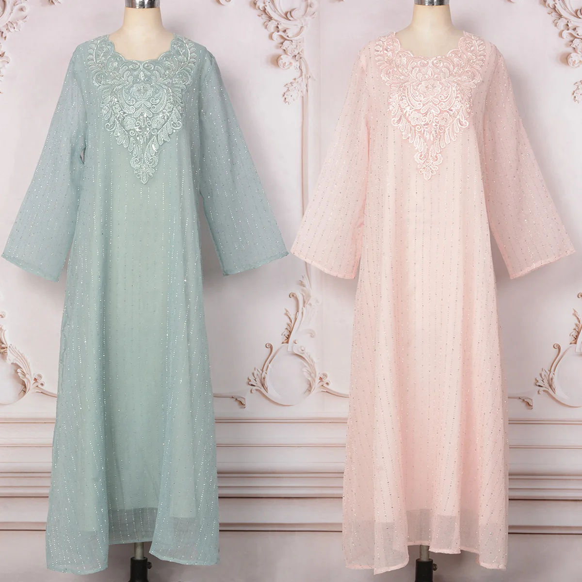 Sweet Regular-Fit Jalabiya Women Arabic Dress-Flower Embroidery Front, Full Rhinestone Hotfix. Ramadan Eid Party Muslim Abayas
Sweet Regular-Fit Jalabiya Women Arabic Dress-Flower Embroidery Front, Full Rhinestone Hotfix. Ramadan Eid Party Muslim Abayas