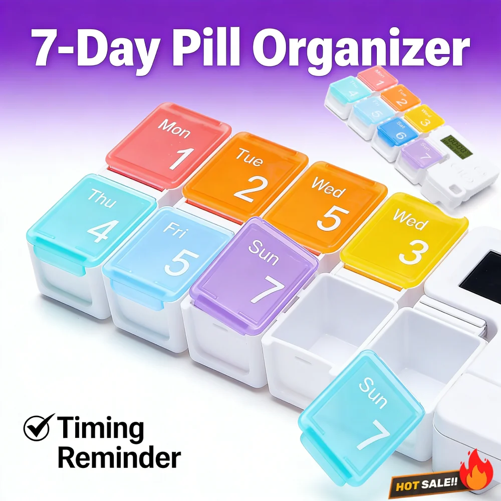 Drug Storage Alarm Box Weekly Pills Drug Container Electronic Medicine Timing Alarm Box Reminder Week Smart Pill Case
Drug Storage Alarm Box Weekly Pills Drug Container Electronic Medicine Timing Alarm Box Reminder Week Smart Pill Case