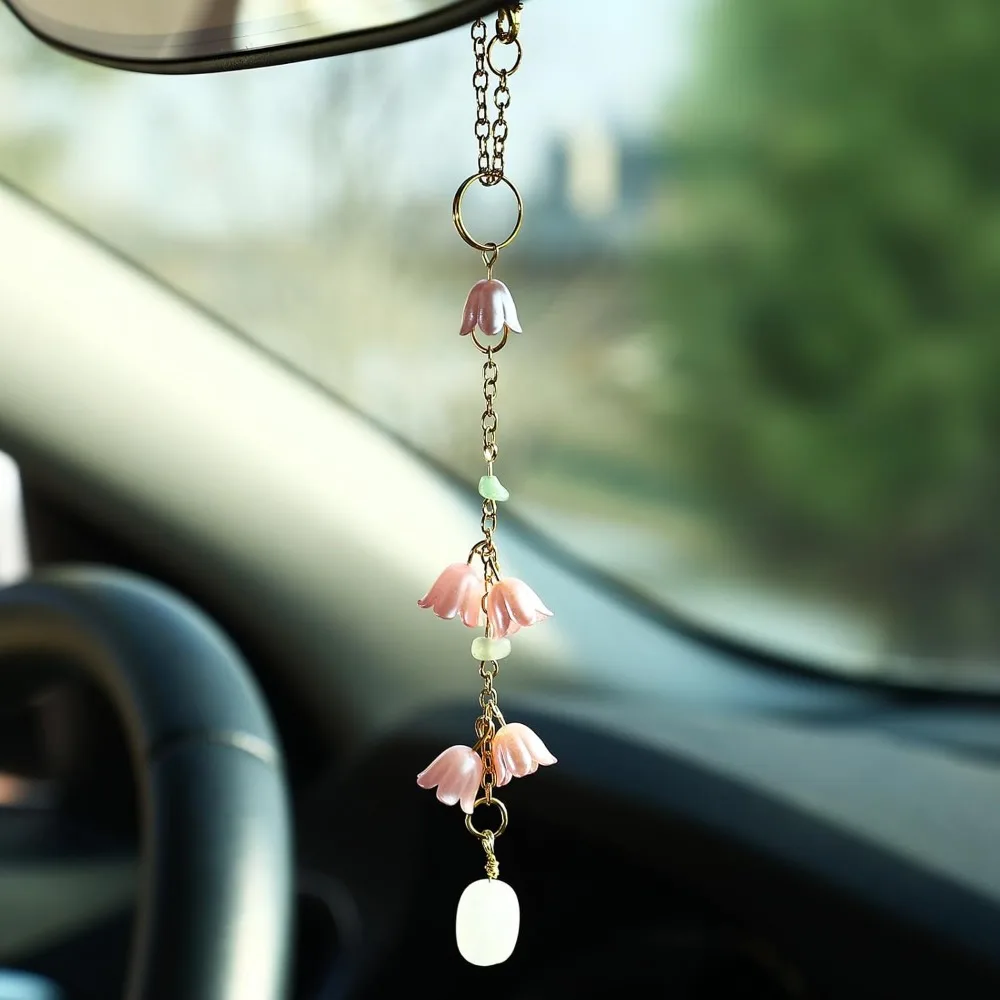 Handmade Crystal Lily Rear View Mirror Charm with Clear Quartz Beads Floral Interior Car Decoration
Handmade Crystal Lily Rear View Mirror Charm with Clear Quartz Beads Floral Interior Car Decoration