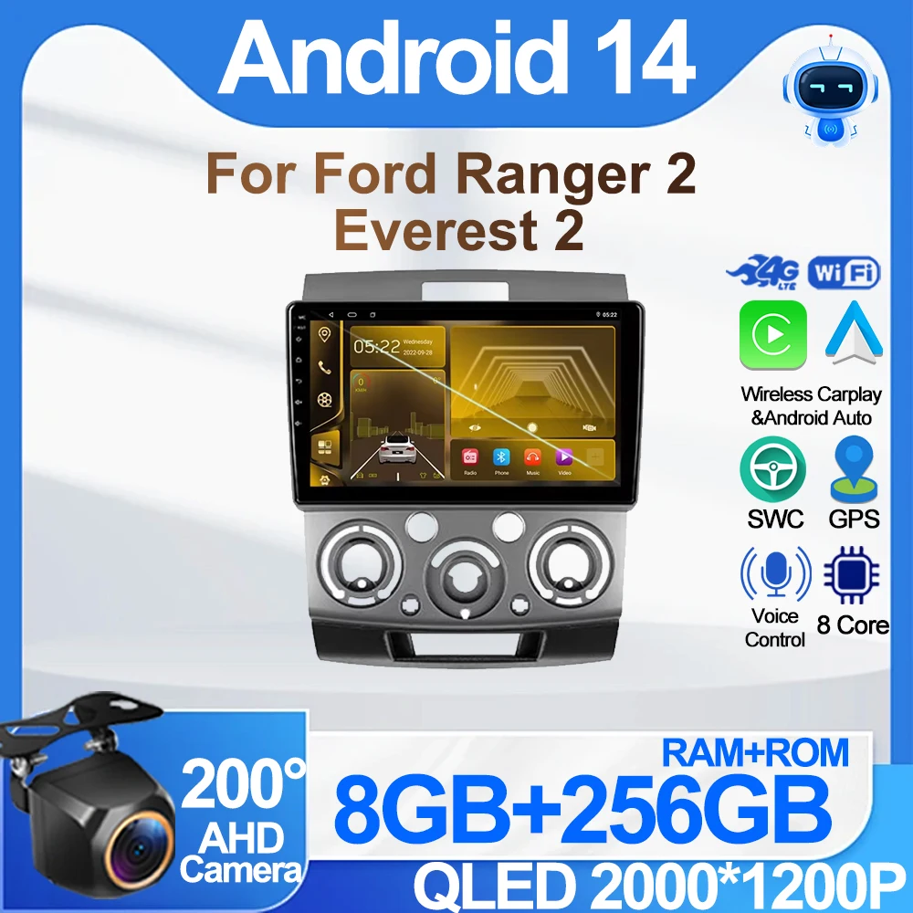 Автомобильный радиоприемник для Ford Ranger 2 Everest 2 No 2din DVD Видеорегистратор 5G Wi-Fi 8-ядерная задняя камера Carplay Интеллектуальная система GPS-навигация
Автомобильный радиоприемник для Ford Ranger 2 Everest 2 No 2din DVD Видеорегистратор 5G Wi-Fi 8-ядерная задняя камера Carplay Интеллектуальная система GPS-навигация