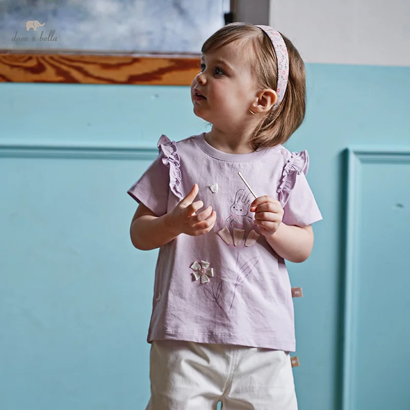 Dave Bella 2024 New Summer Girl's Baby T-Shirt Children Thin Cotton Top Short Sleeves Casual Fashion Cute Sweet DB2240781
Dave Bella 2024 New Summer Girl's Baby T-Shirt Children Thin Cotton Top Short Sleeves Casual Fashion Cute Sweet DB2240781