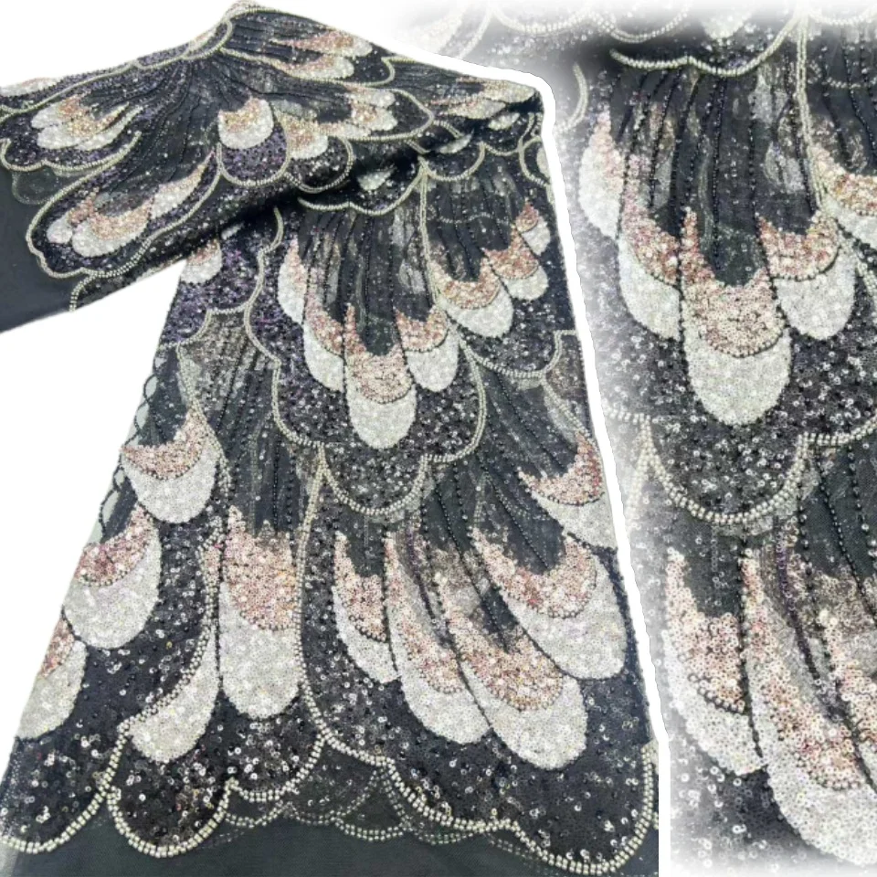 Gold Luxury African Groom Embroidered Beaded Lace Fabric Nigerian Sequined Lace Fabric Suitable for Party Wedding Dresses 2173
Gold Luxury African Groom Embroidered Beaded Lace Fabric Nigerian Sequined Lace Fabric Suitable for Party Wedding Dresses 2173