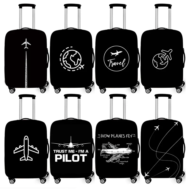 Black Simple Aircraft Printing Elastic Case Cover, Suitcase Protective Cover, Travel Trolley Case, Universal Wheel Dust Cover
Black Simple Aircraft Printing Elastic Case Cover, Suitcase Protective Cover, Travel Trolley Case, Universal Wheel Dust Cover