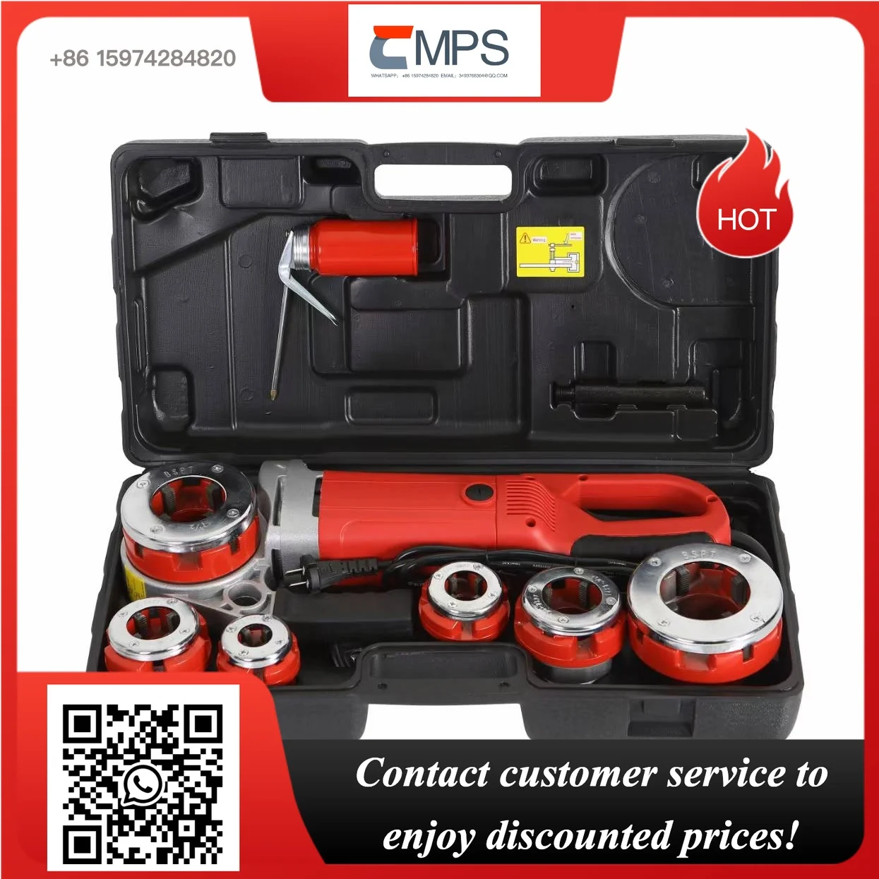 Industrial Automatic Electric Pipe Threader Portable Pipe Threading Machine BSPT Thread 1/2"-2"
Industrial Automatic Electric Pipe Threader Portable Pipe Threading Machine BSPT Thread 1/2"-2"