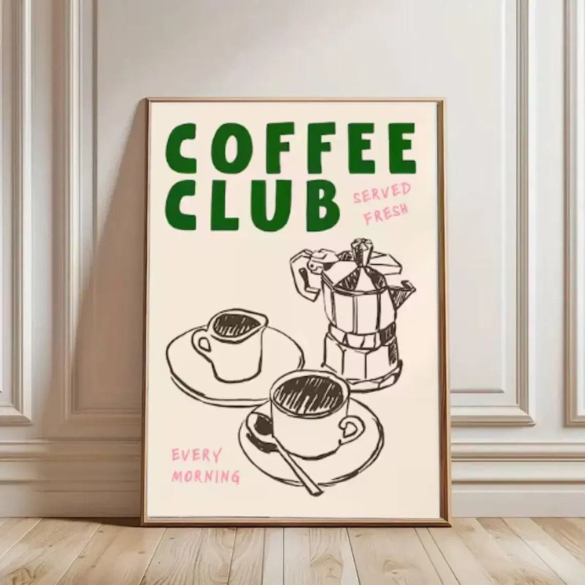 Настенный декор в стиле ретро с рисунком кофейного клуба - игривое кофейное искусство для кухни, уютного кафе или в подарок любителю кофе
Настенный декор в стиле ретро с рисунком кофейного клуба - игривое кофейное искусство для кухни, уютного кафе или в подарок любителю кофе