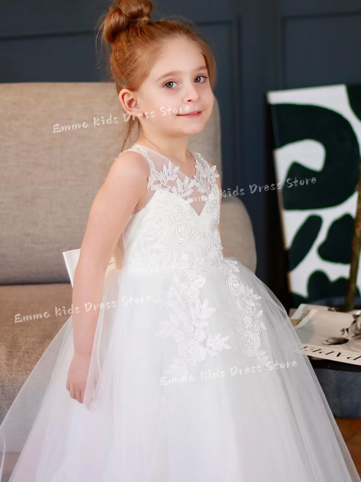 DROIS Customized Flower Girl Dress For Balloon Sleeve Lace AppliqueWedding Tulle Kids Birthday Party First Communion Ball Gown
DROIS Customized Flower Girl Dress For Balloon Sleeve Lace AppliqueWedding Tulle Kids Birthday Party First Communion Ball Gown