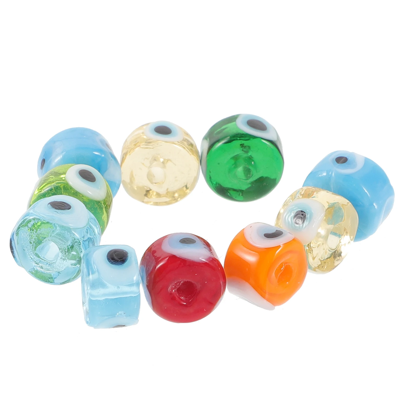 10 Pcs Evil Eye Glass Beads Brightly Colored Jewelry Making Materials Suitable Rosary Cross Crafts Loose Charm Spacer Necklace
10 Pcs Evil Eye Glass Beads Brightly Colored Jewelry Making Materials Suitable Rosary Cross Crafts Loose Charm Spacer Necklace