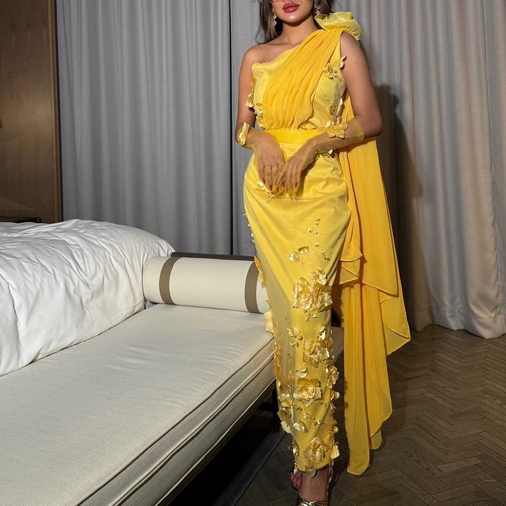 Customized Exquisite Satin Straight One Shoulder 3D Flowers Evening Dress High Quality Floor Length vestidos para mujer
Customized Exquisite Satin Straight One Shoulder 3D Flowers Evening Dress High Quality Floor Length vestidos para mujer