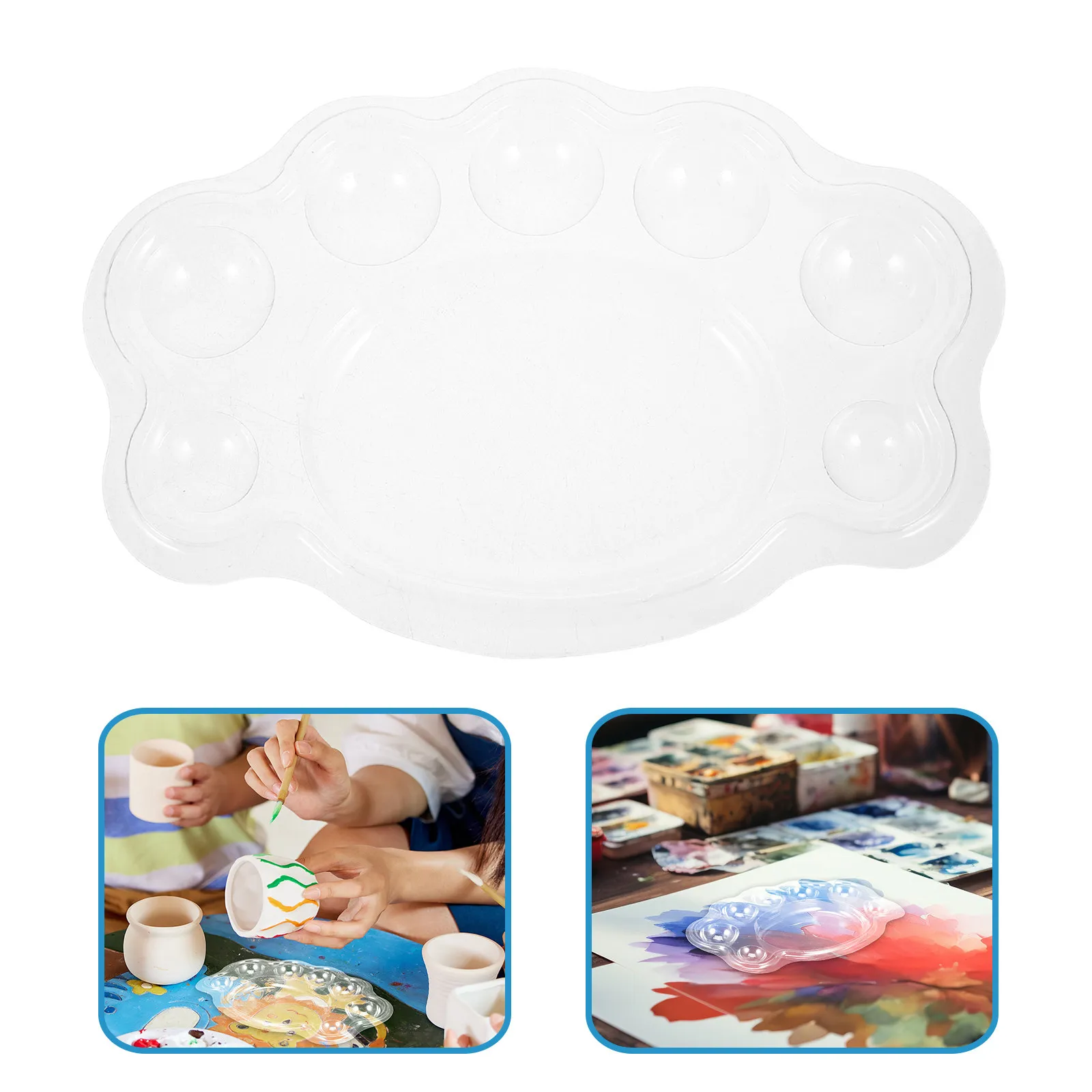 60Pcs Disposable Paint Palettes Transparent Plastic Small Watercolor Mixing Tray Portable Art Painting Palette Set for
60Pcs Disposable Paint Palettes Transparent Plastic Small Watercolor Mixing Tray Portable Art Painting Palette Set for