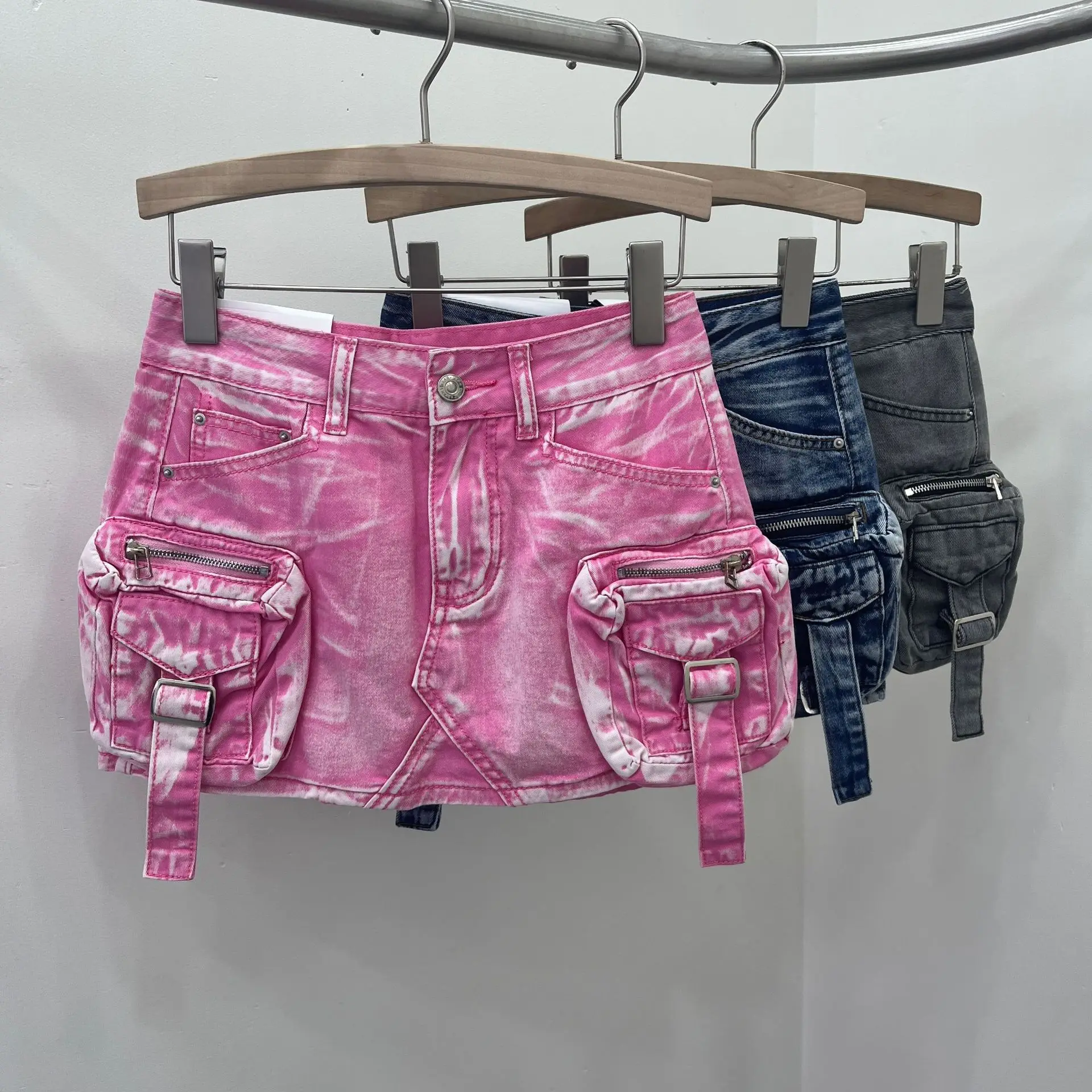 Mini Pink Denim Cargo Skirt Sexy School Girls Short Skirt With Pockets Wholesale Short Denim Skirts for Women
Mini Pink Denim Cargo Skirt Sexy School Girls Short Skirt With Pockets Wholesale Short Denim Skirts for Women