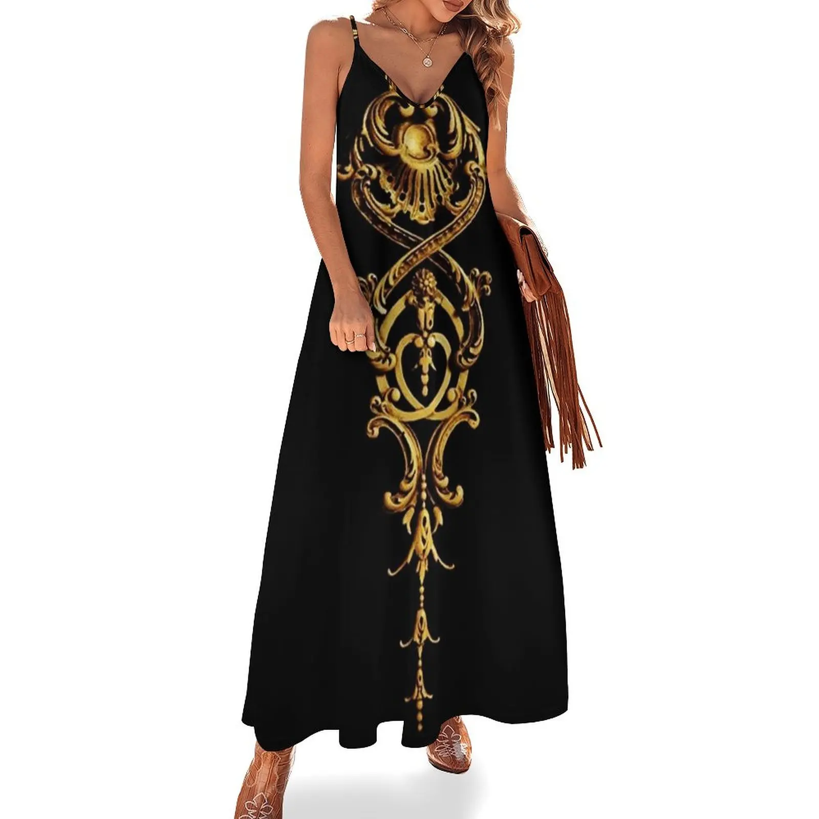 black and gold sculptors Sleeveless Dress elegant dresses for women prom dress 2025 Dress
black and gold sculptors Sleeveless Dress elegant dresses for women prom dress 2025 Dress