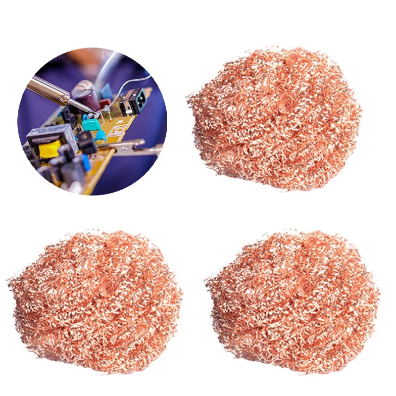 New Welding Soldering Solder Iron Tip Cleaner Cleaning Steel Wire Sponge Ball soldering iron nozzle tin-absorbing copper ball
New Welding Soldering Solder Iron Tip Cleaner Cleaning Steel Wire Sponge Ball soldering iron nozzle tin-absorbing copper ball