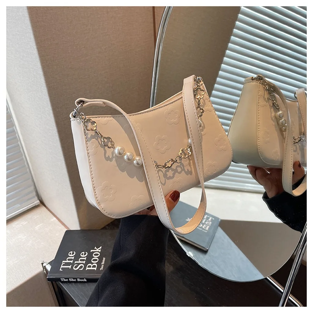 Minimalist Shoulder Bag Urban Pu Crossbody Bag Fashion Shoulder Handbag Stylish Pearl Chain Handbag For Casual Gatherings Dating
Minimalist Shoulder Bag Urban Pu Crossbody Bag Fashion Shoulder Handbag Stylish Pearl Chain Handbag For Casual Gatherings Dating
