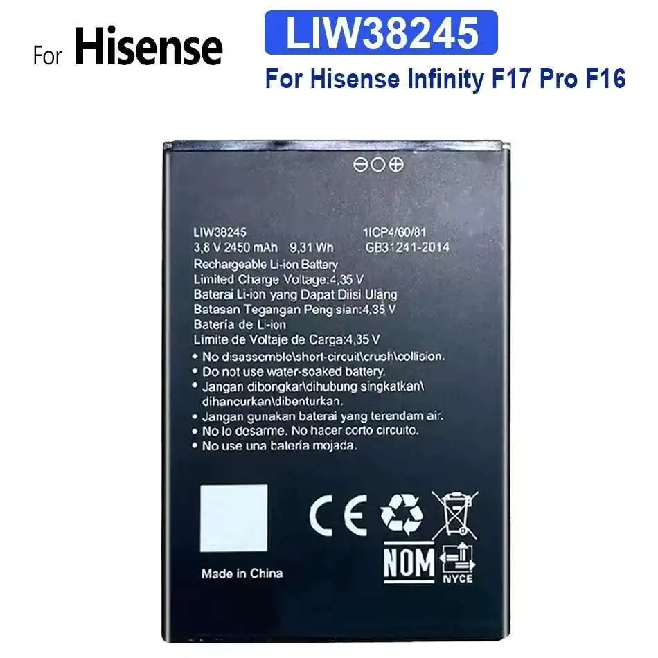 Для аккумулятора мобильного телефона Hisense A6L емкостью 3800 мАч, прочный и эффективный
Для аккумулятора мобильного телефона Hisense A6L емкостью 3800 мАч, прочный и эффективный